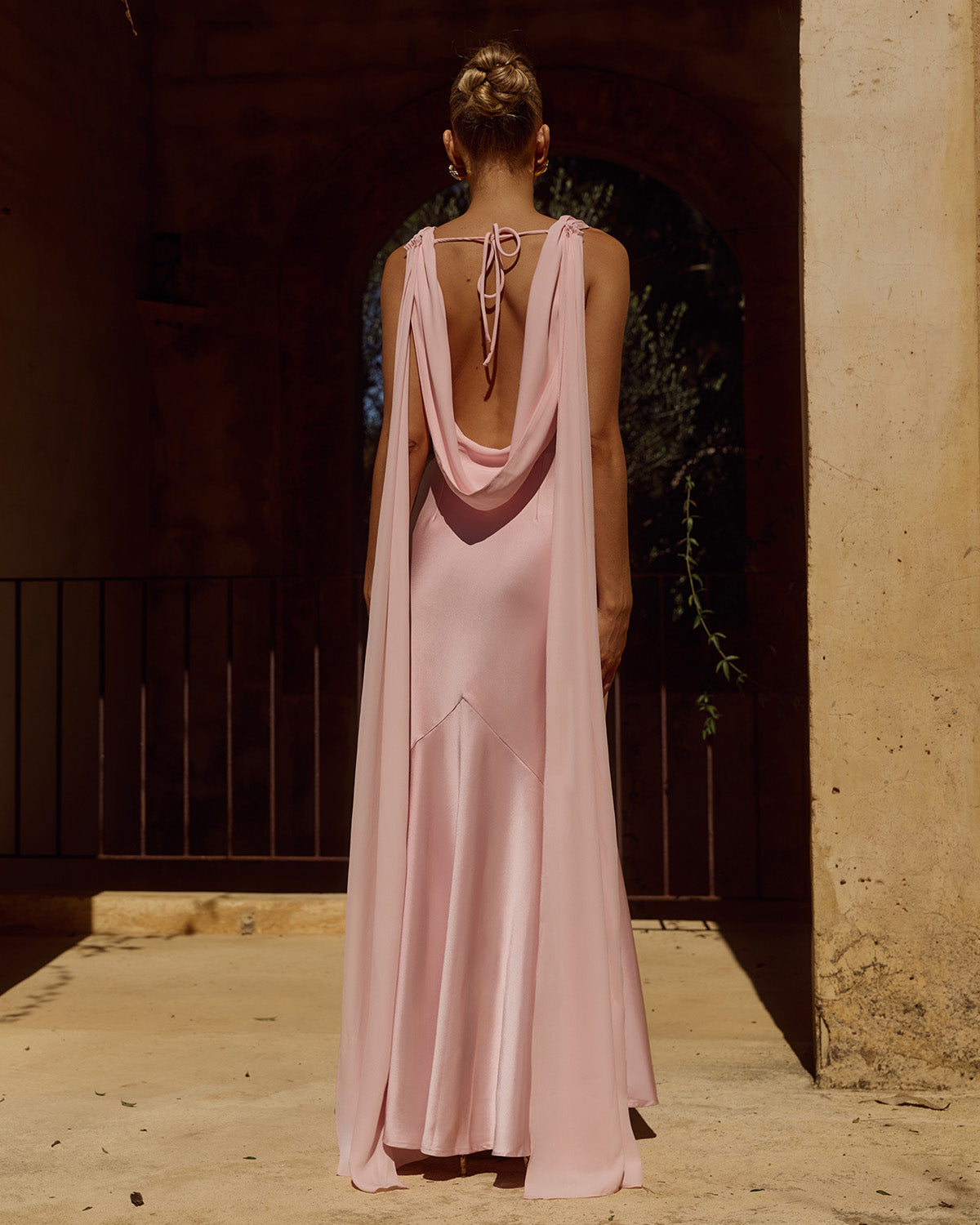 GABRIELLA  COWL MAXI DRESS - PINK