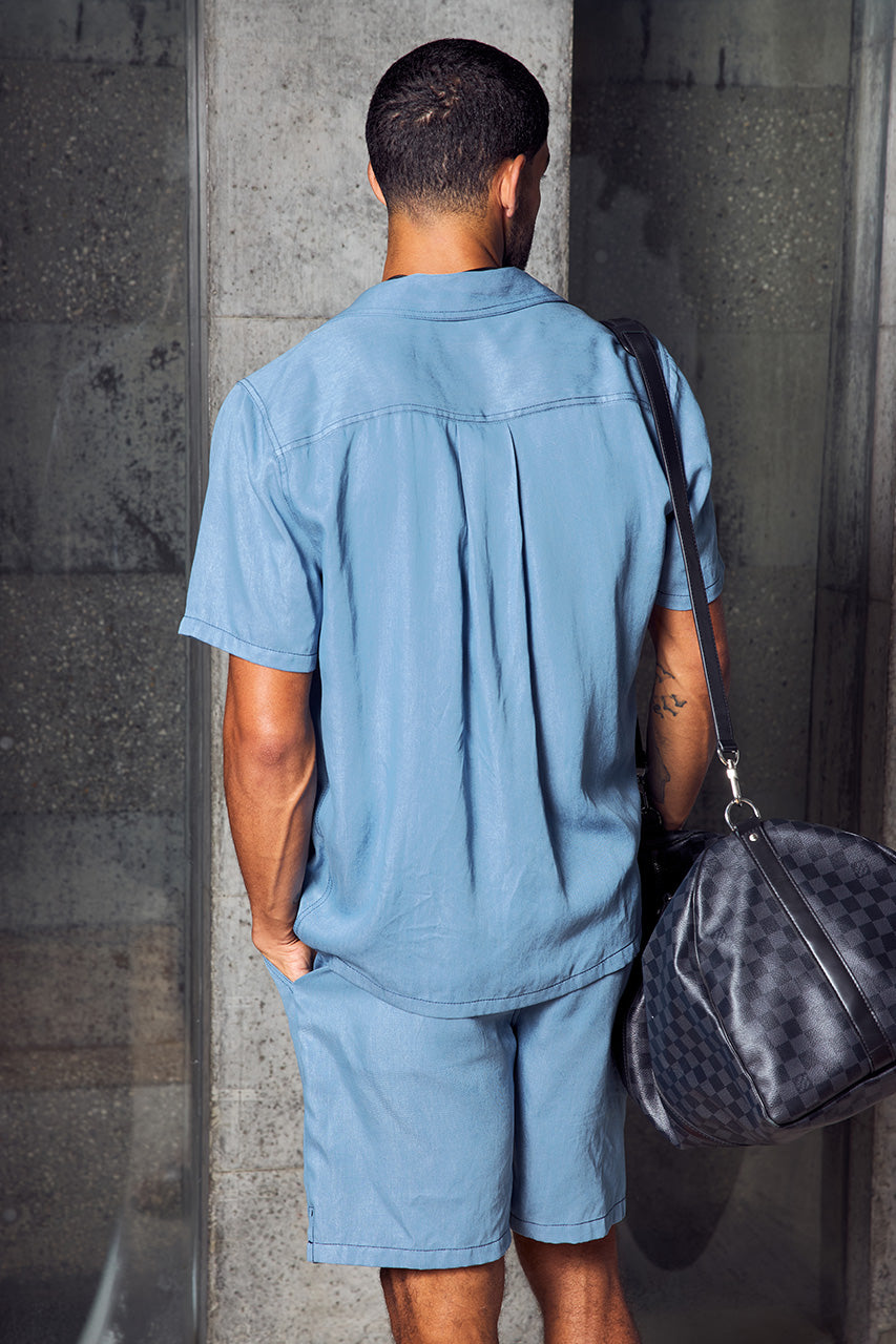 GIORGIO SHORT SLEEVE SHIRT - LIGHT BLUE - GIORGIOSHORTSLEEVESHIRTXGIORGIODRAWSTRINGSHORTS-LIGHTBLUE-2