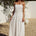 GIULIA RUCHED MAXI DRESS - OFF WHITE