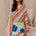 HAISLEY PONCHO OPEN BACK MINI DRESS - MONTARIO BLUE