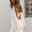 HAISLEY PONCHO OPEN BACK MINI DRESS - OFF WHITE