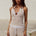 HANA KNIT HALTER TOP - SAND/WHITE