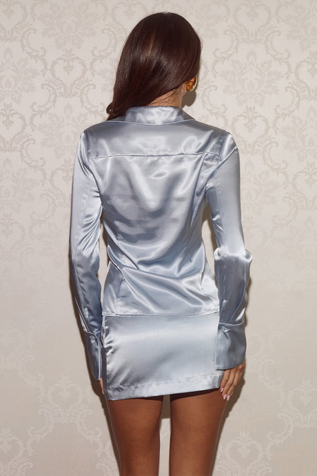 HARTLEY FITTED COLLARED SHIRT - MIST