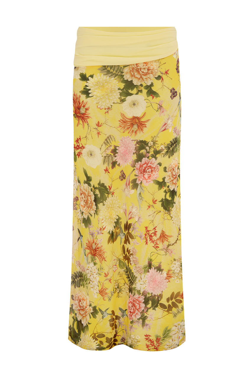 HELENA LOW WAIST MAXI SKIRT - KENDALL YELLOW - HELENALOWWAISTMAXISKIRT-KENDALLYELLOW