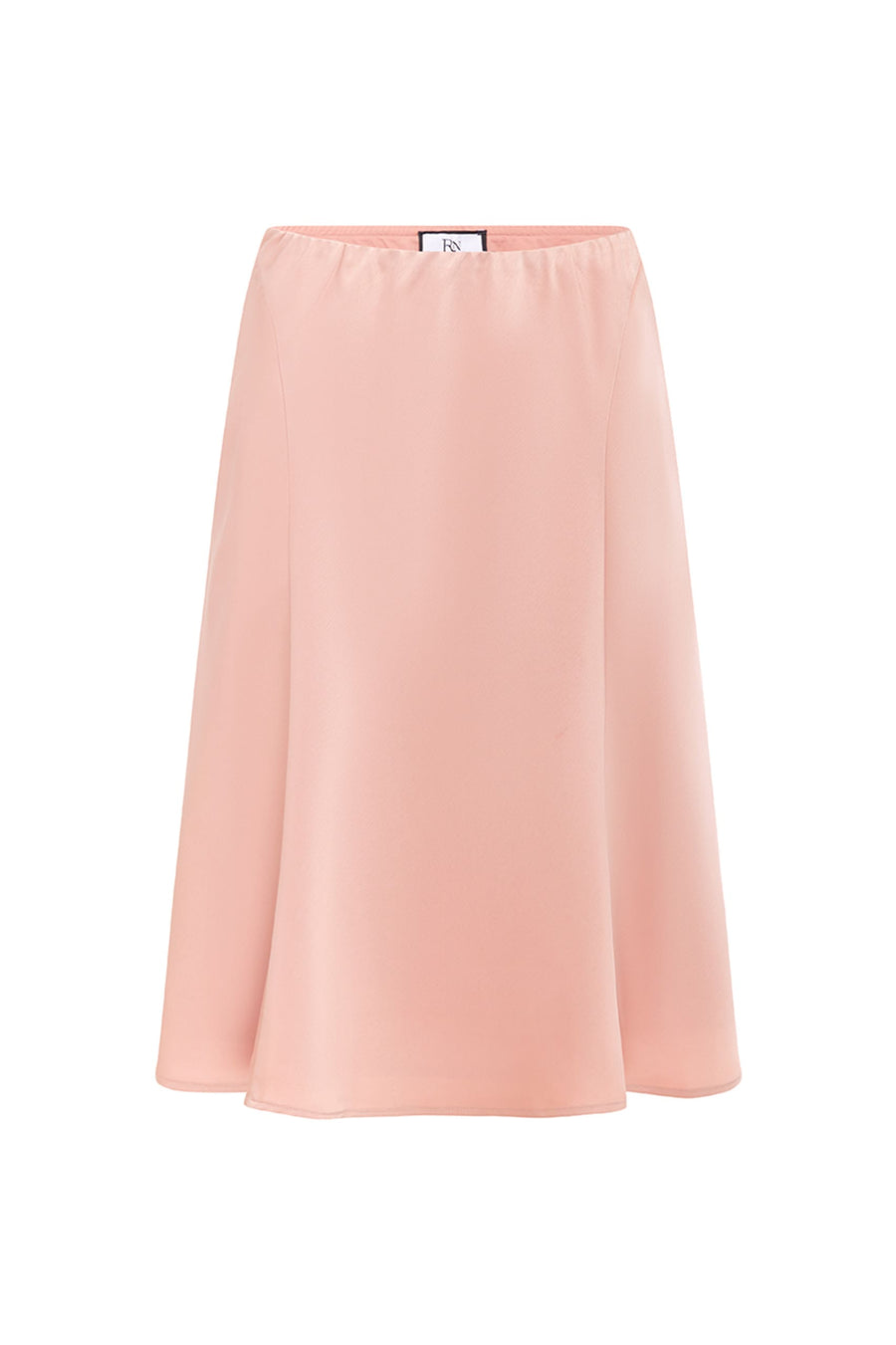 INDI LOW WAIST MIDI SKIRT - PEACH - INDILOWWAISTMIDISKIRT-PEACH