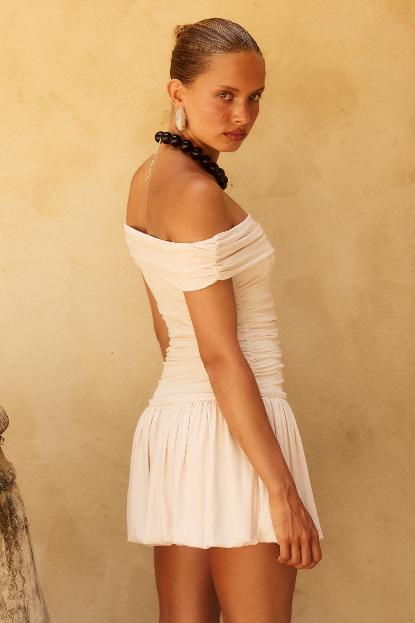 IRENE OFF SHOULDER MINI DRESS - CREAM - IRENEOFFSHOULDERMIDIDRESS-CREAM-5