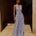 ISOLINA HALTER CORSET MAXI DRESS - SKY BLUE