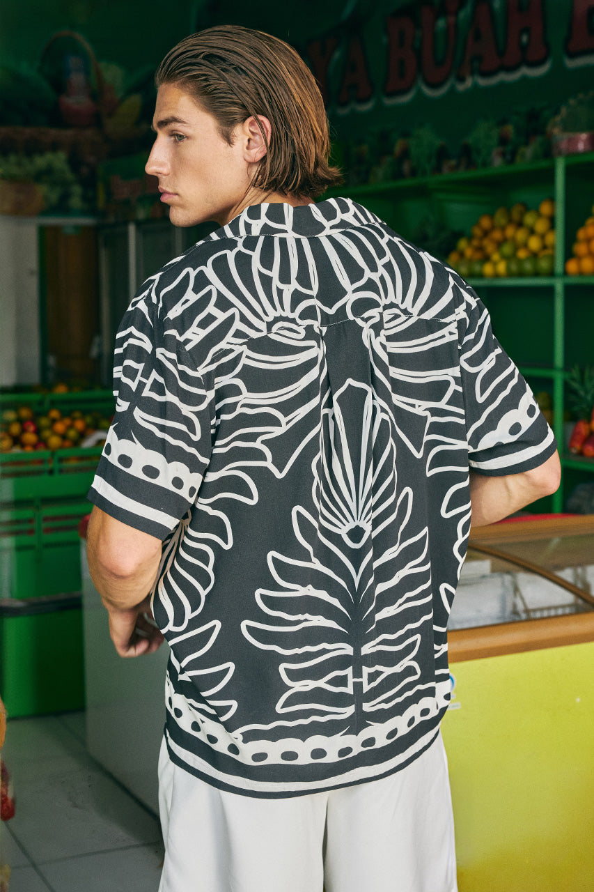 IVANO SHORT SLEEVE SHIRT - BRODIE BLACK/WHITE - IVANOSHORTSLEEVESHIRT-BRODIEBLACKWHITE-2