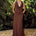 IVY COWL RACERBACK MAXI DRESS - MOCHA