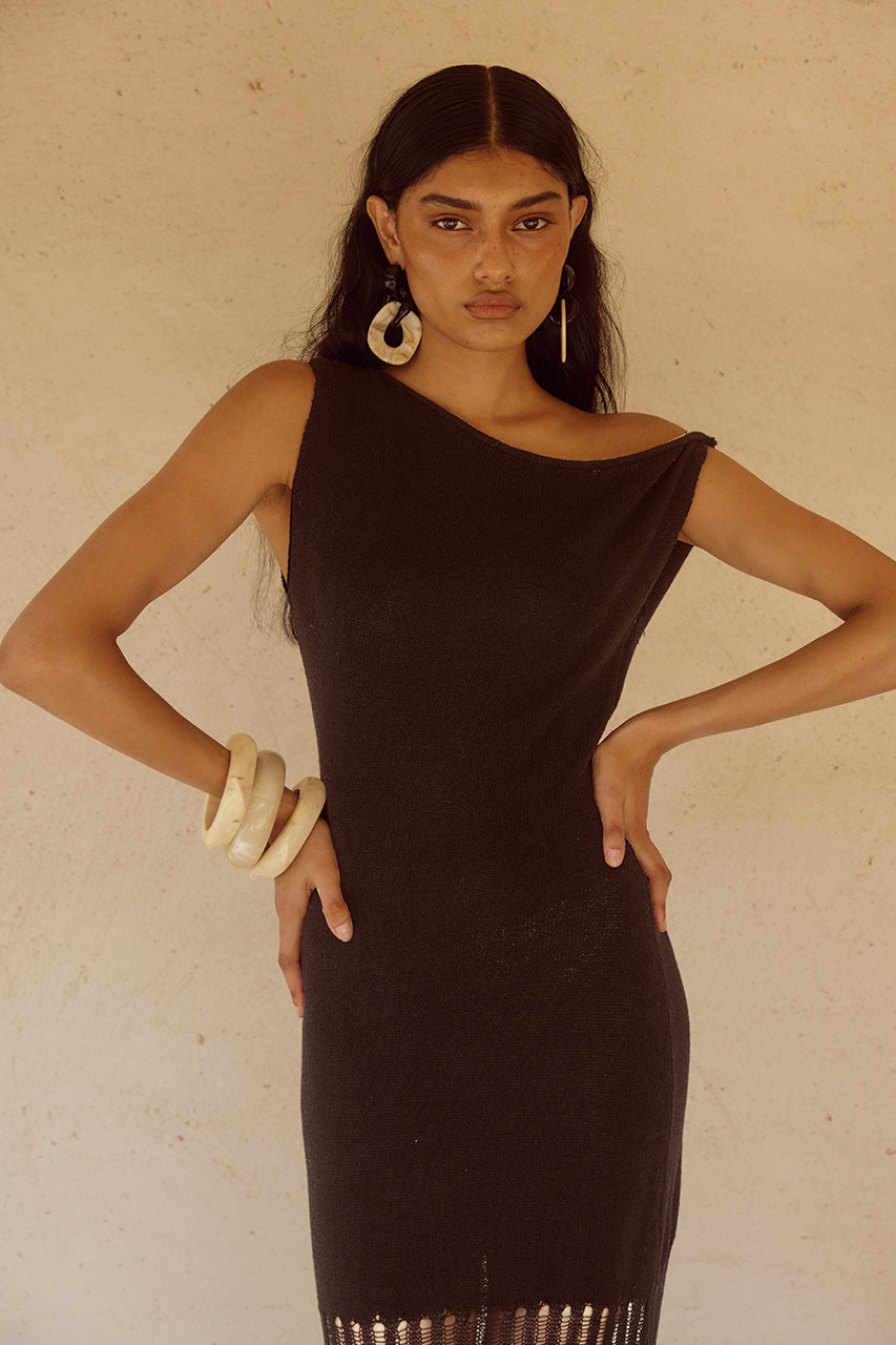 JACQUES KNIT MAXI DRESS - CHOCOLATE - JACQUESMAXIDRESSCHOCOLATE_2