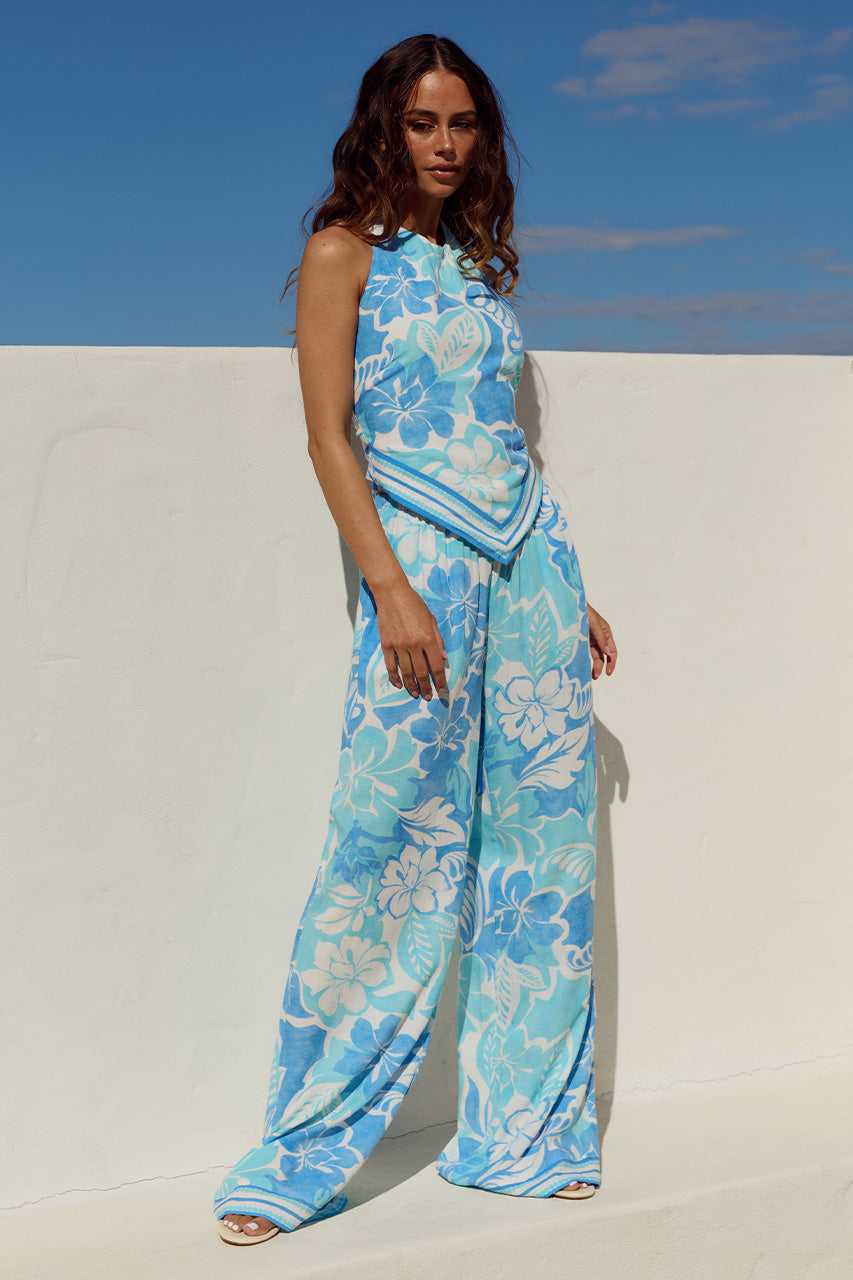 JADE STRAIGHT LEG PANT - LELO BLUE