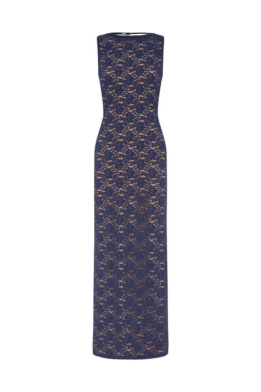 JANIE BOAT NECK MAXI DRESS - NAVY - JANIEBOATNECKMAXIDRESS-NAVY