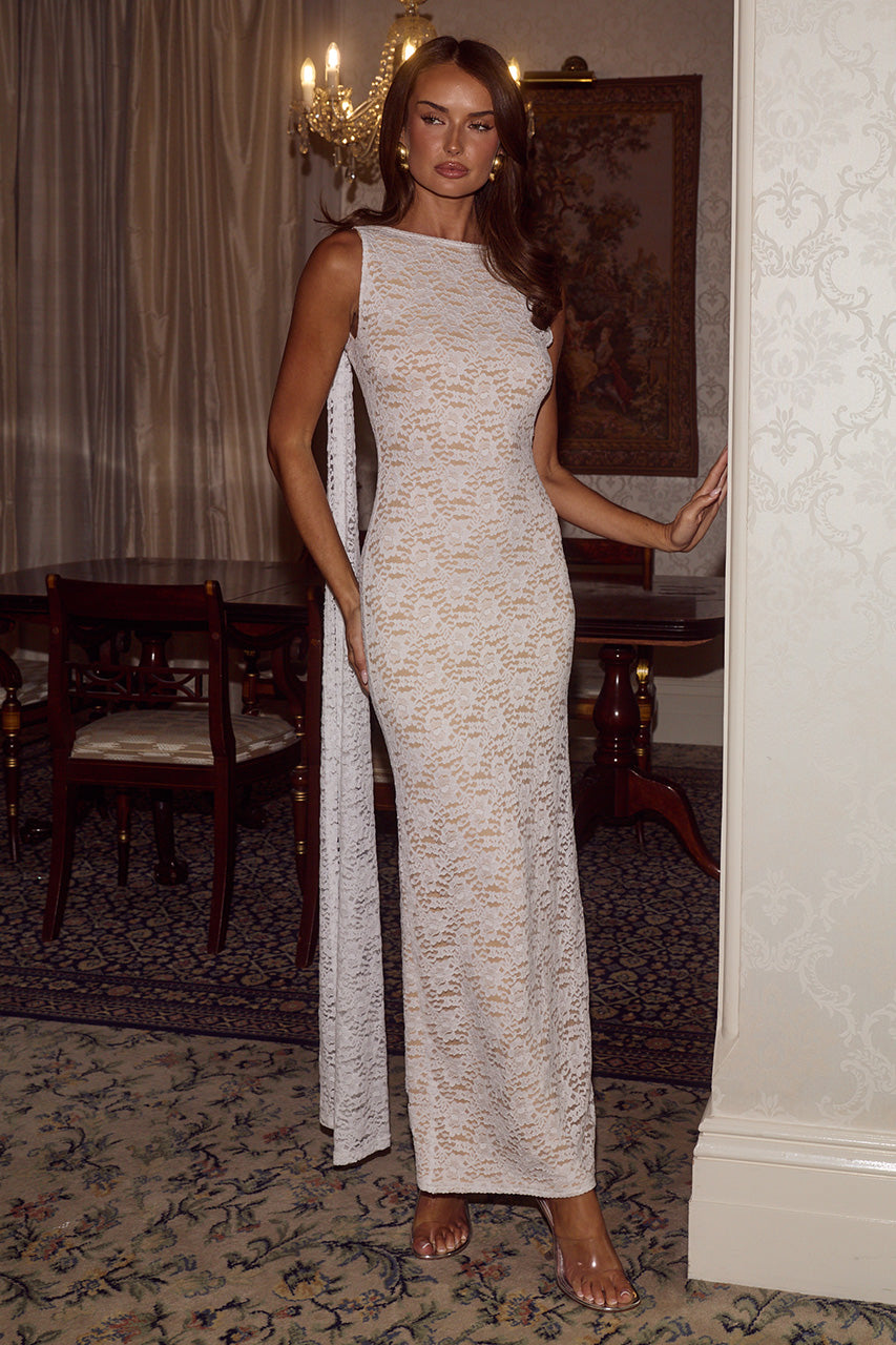 JANIE BOAT NECK MAXI DRESS - WHITE XXL - JANIEBOATNECKMAXIDRESS-WHITE-01