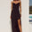 JIONNI RUFFLE MAXI DRESS - BLACK