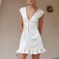 JOZIE MINI DRESS - IVORY