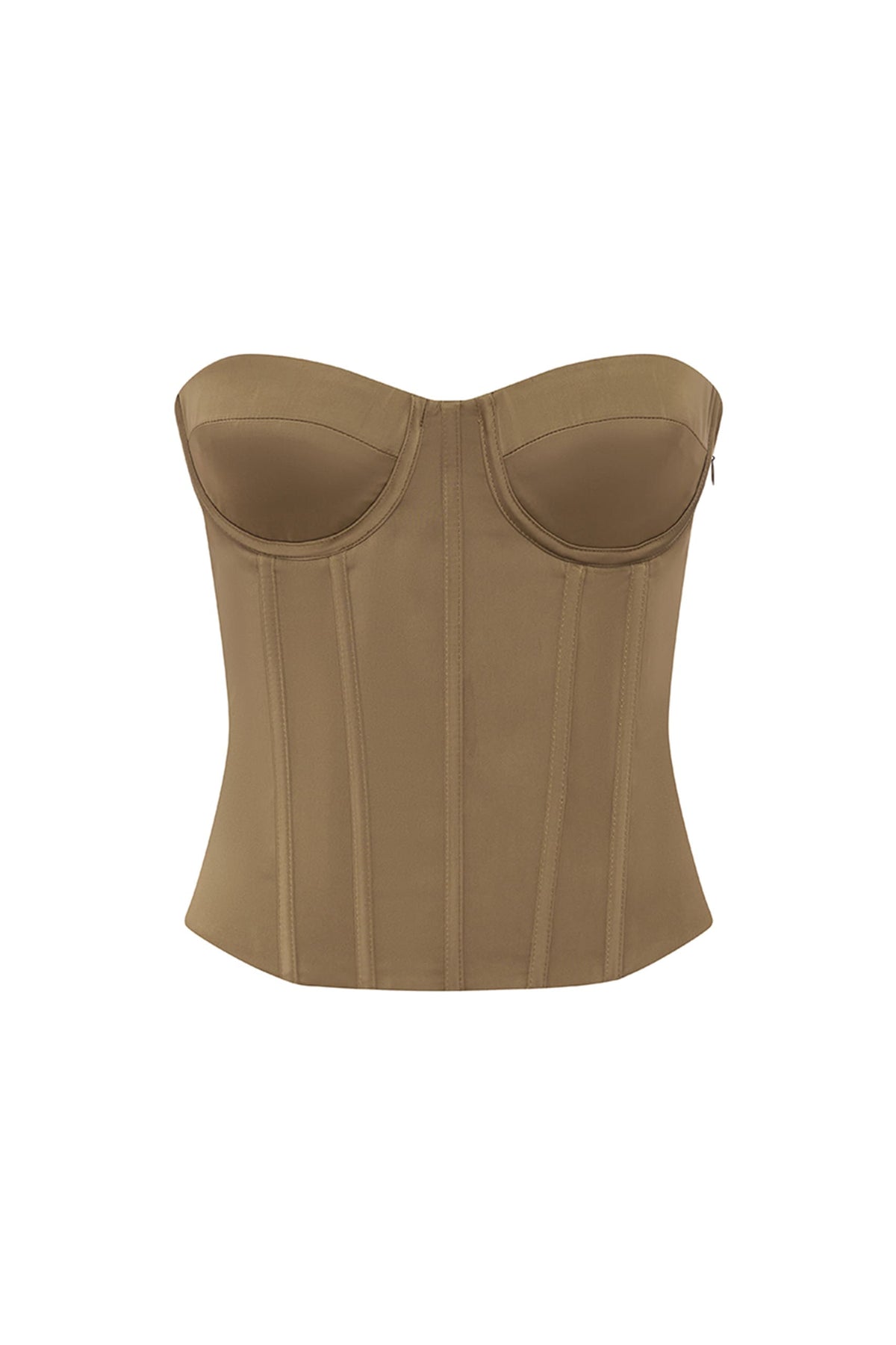 JULIETTE STRAPLESS BUSTIER - TAUPE - JULIETTESTRAPLESSBUSTIER-TAUPE
