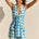 KAELI TIE FRONT HALTER TOP - VIRELLI BLUE MULTI