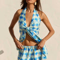 AMOREE ELASTICATED SHORT - VIRELLI BLUE MULTI