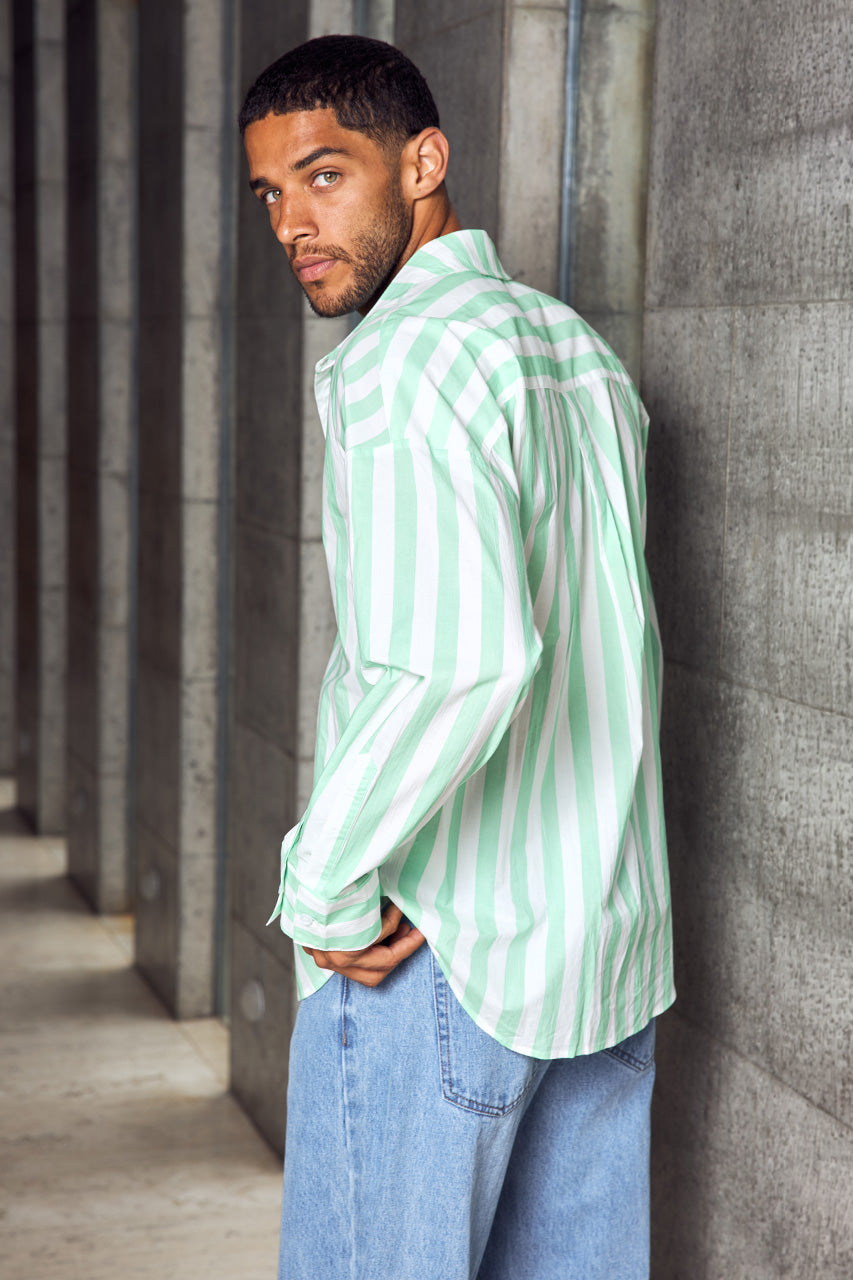 KAIDEN LONG SLEEVE SHIRT - GREEN STRIPE - KAIDEN_LONG_SLEEVE_SHIRT_-_GREEN_STRIPE-1