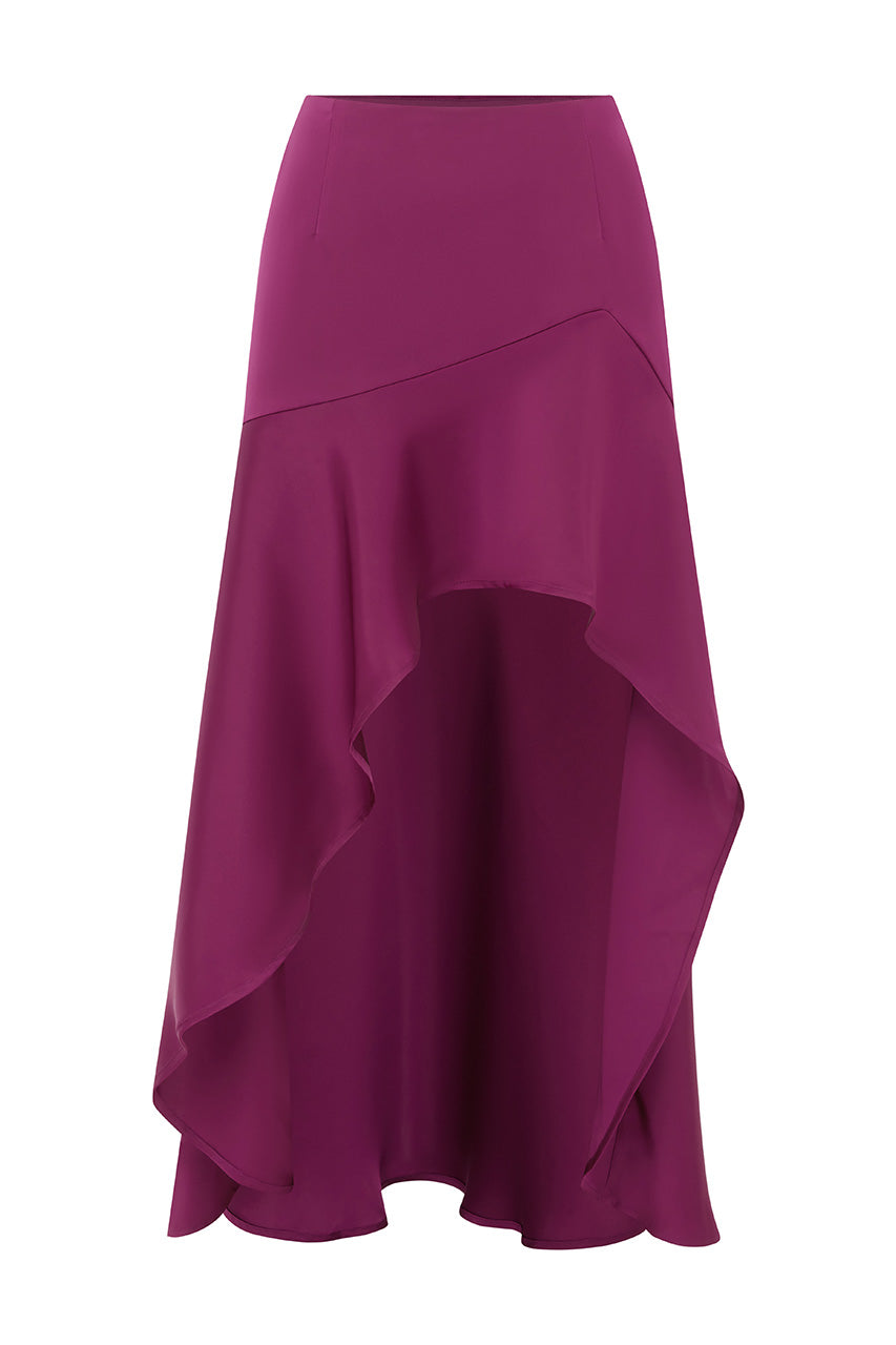 KAIRO MIDI SKIRT - BERRY - KAIROMIDISKIRTBERRY