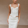 KARLITA BUSTIER - WHITE POLKA