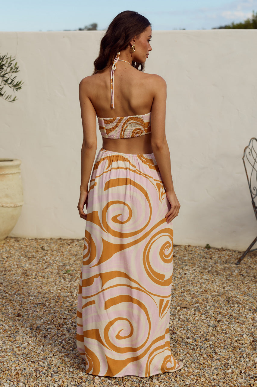 KHLOE CUT OUT MAXI DRESS - RITALI SWIRL PINK - KHLOECUTOUTMAXIDRESS-RITALISWIRLPINK-6