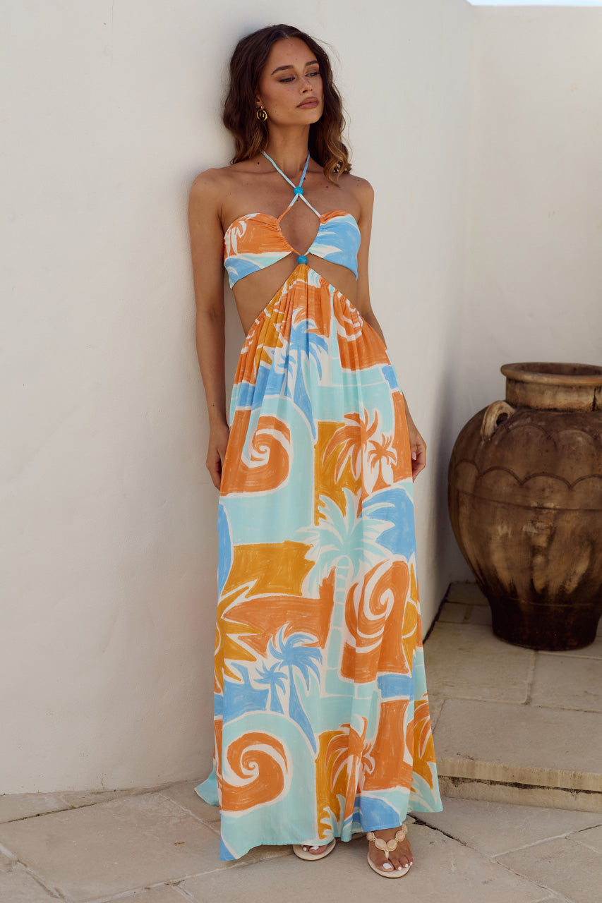 KHLOE CUT OUT MAXI DRESS - STILLA ORANGE - KHLOECUTOUTMAXIDRESS-STILLAORANGE-07