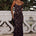 KIANI LOW WAIST LACE MAXI SKIRT - BLACK