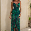 KIATA RUFFLE MAXI DRESS - CALISTA GREEN
