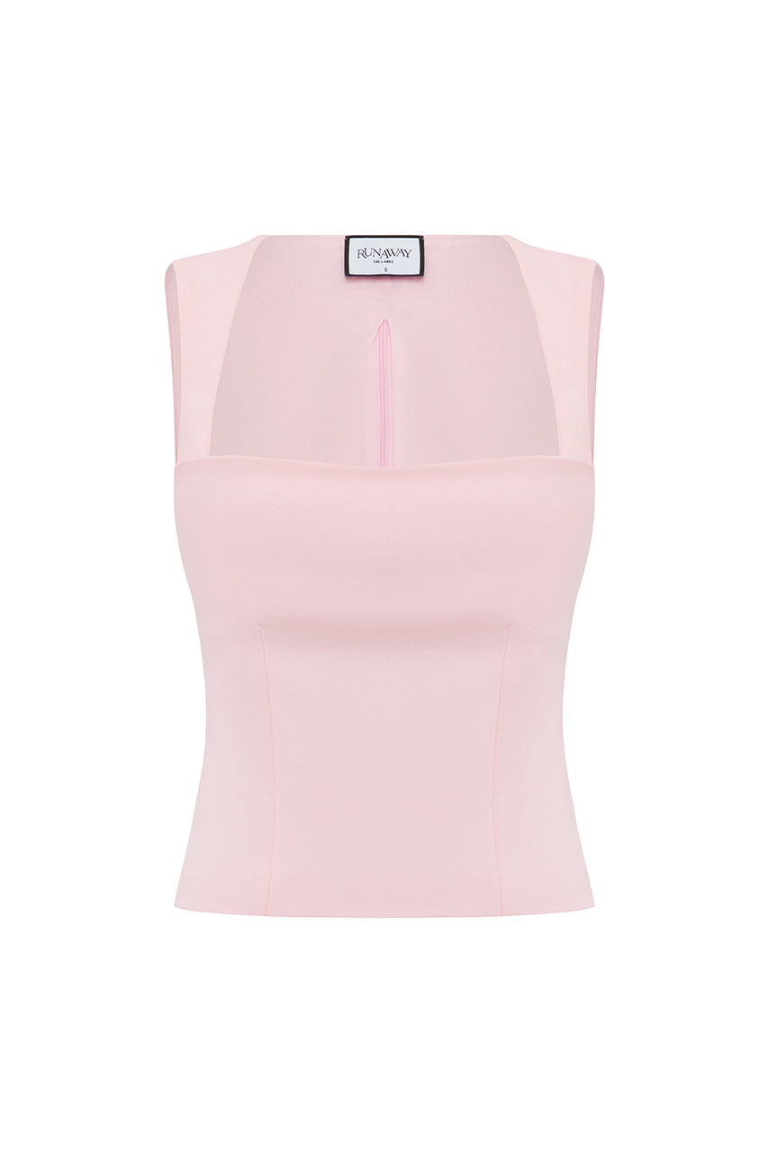 KODY SQUARE NECK TOP - MUSK - KODYSQAURENECKTOP-MUSK