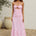 KYLIE STRAPLESS RUCHED MAXI DRESS - PINK