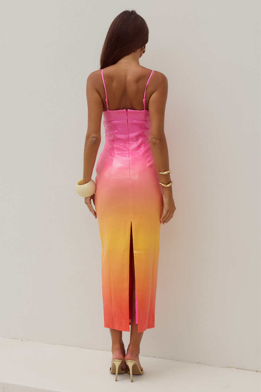 KYRA SCOOP NECK SEQUIN MIDI DRESS - TROPICAL OMBRE - KYRASCOOPNECKSEQUINMIDIDRESS-TROPICALOMBRE-3