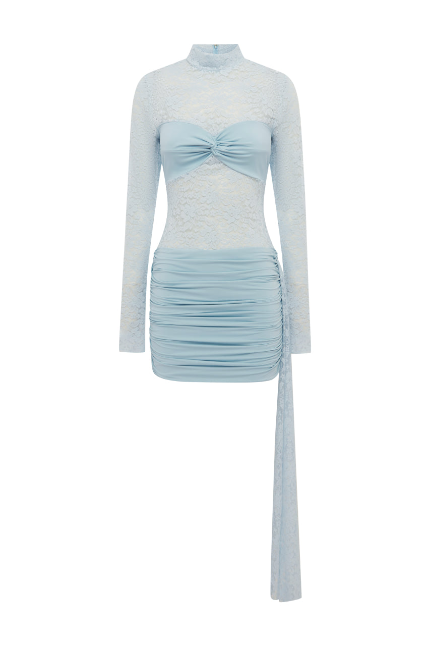 LARNA LACE SLEEVED MINI DRESS - ICE BLUE - LARNALACELONGSLEEVEMINIDRESS-ICEBLUE1