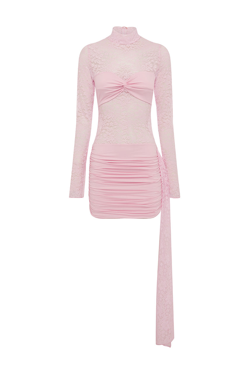 LARNA SLEEVED MINI DRESS - MUSK - LARNASLEEVEDMINIDRESSMUSK