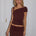 LARSEN DRAPE OFF SHOULDER TOP - ESPRESSO