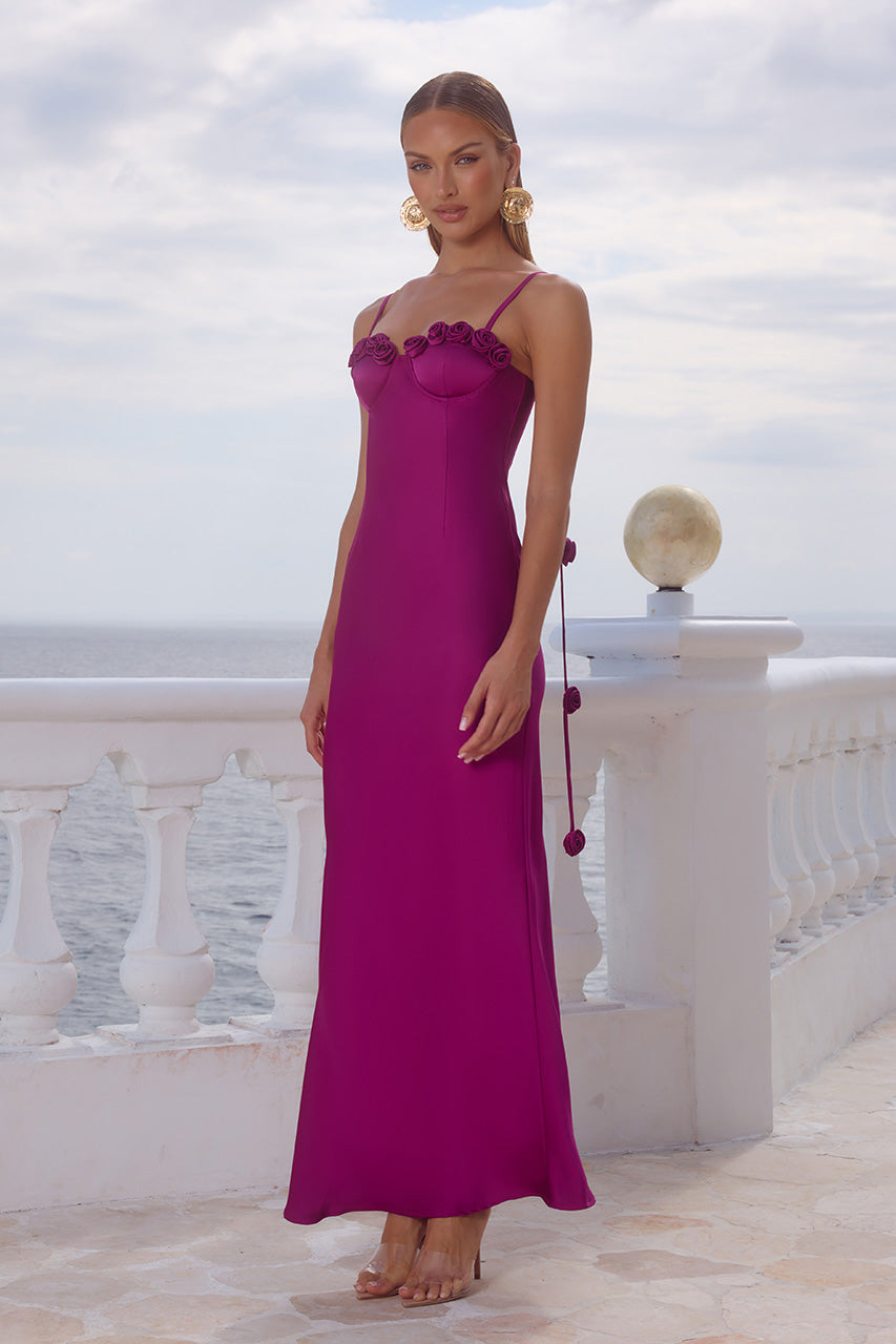 LAVENA FLORAL DETAIL MAXI DRESS - PLUM - LAVENAFLORALDETAILMAXIDRESS-PLUM_4