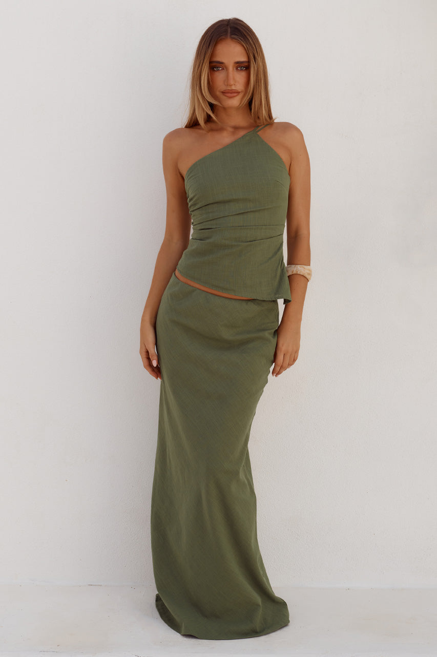 ADELINE STRAIGHT MAXI SKIRT - FERN XXL - LEAONESHOULDERSTRAPPYTOPXADELINESTRAIGHTMAXISKIRT-FERN