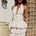 LENA GATHERED HALTER TOP - WHITE