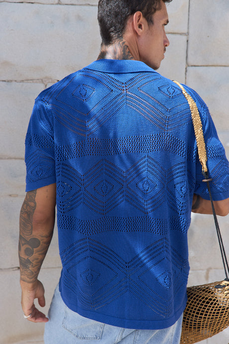 LIAM SHORT SLEEVE SHIRT - ROYAL