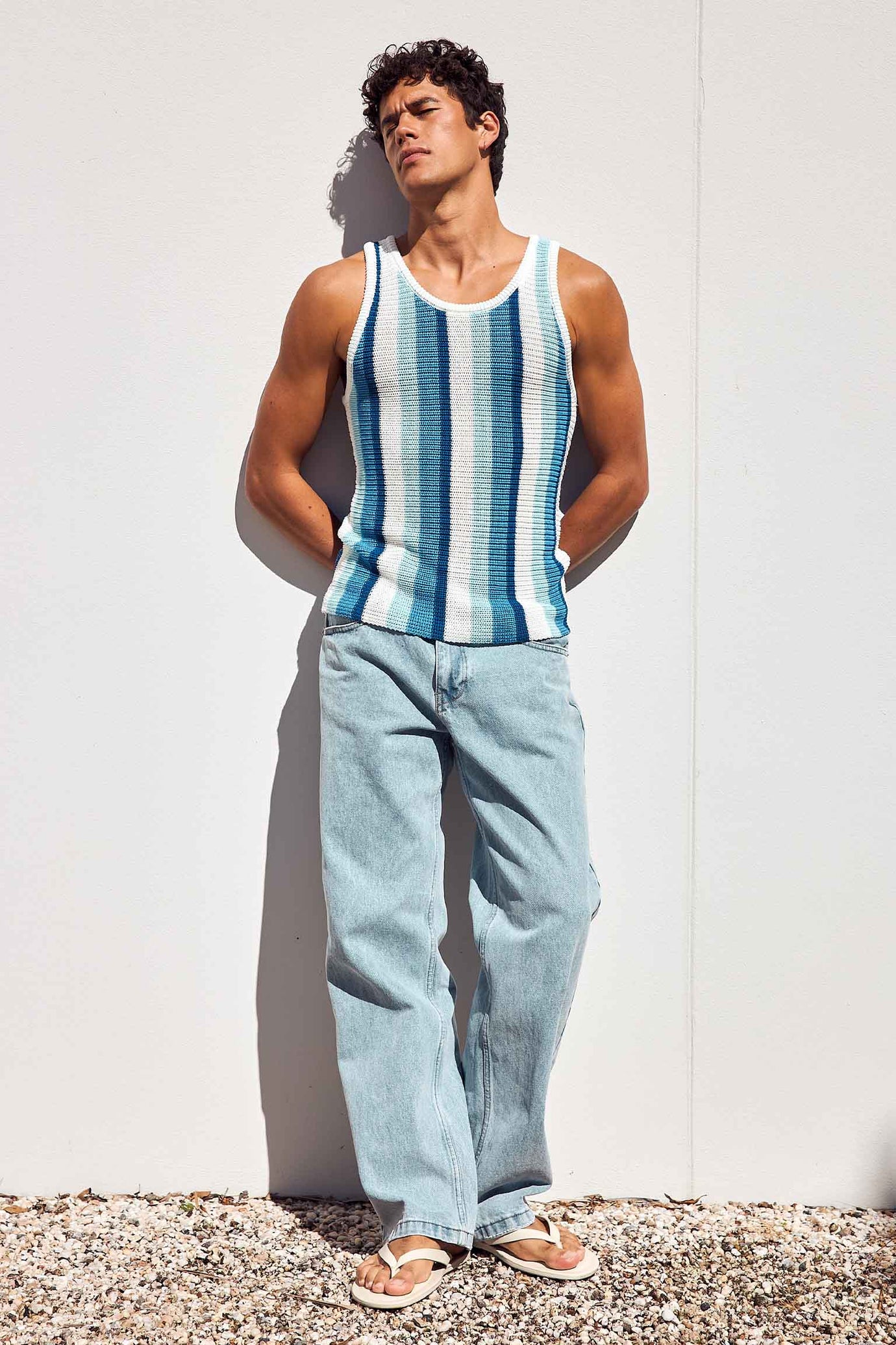 LIAN KNIT TANK - BLUE