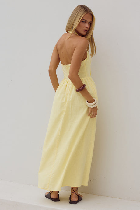 LIMONI MIDI DRESS - LEMON