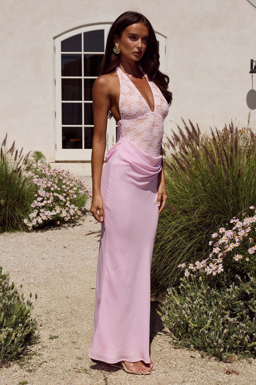 LINA HALTER DRAPED MAXI DRESS - MUSK - LINAHALTERDRAPEDMAXIDRESS-MUSK-2