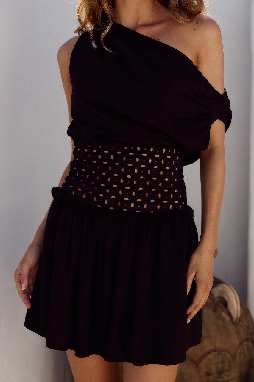 LIZZY ONE SHOULDER MINI DRESS - BLACK - LIZZYONESHOULDERMINIDRESS-BLACK-02