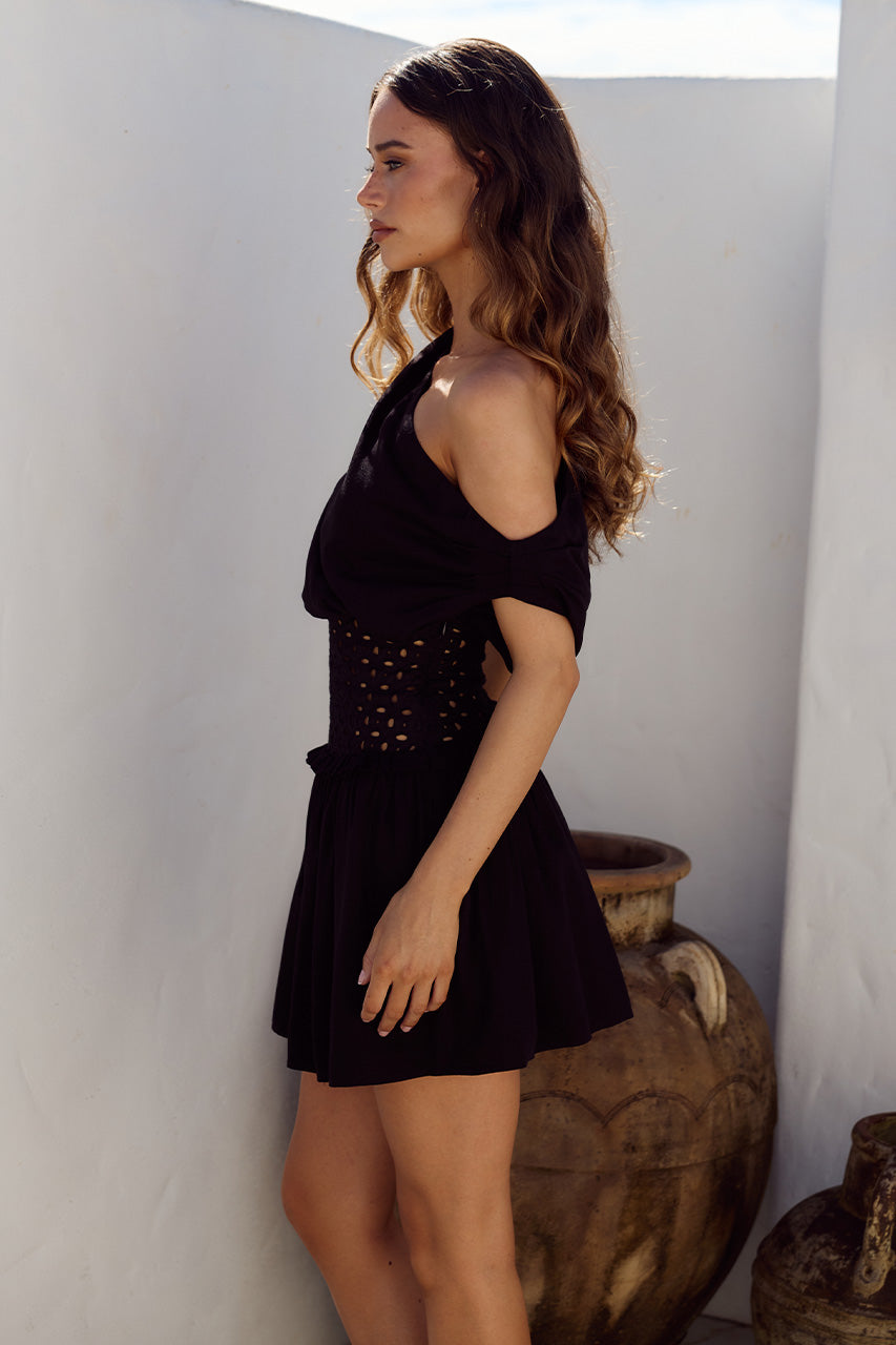 LIZZY ONE SHOULDER MINI DRESS - BLACK - LIZZYONESHOULDERMINIDRESS-BLACK-03
