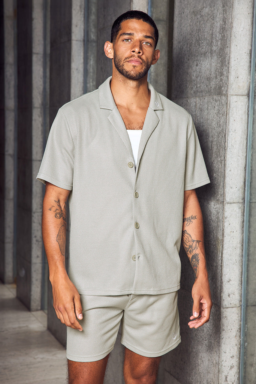 LOGAN SHORT SLEEVE SHIRT - SAND - LOGANSHO9RTSLEEVESHIRTxLOGANDRAWSTRINGSHORT-SAND-3