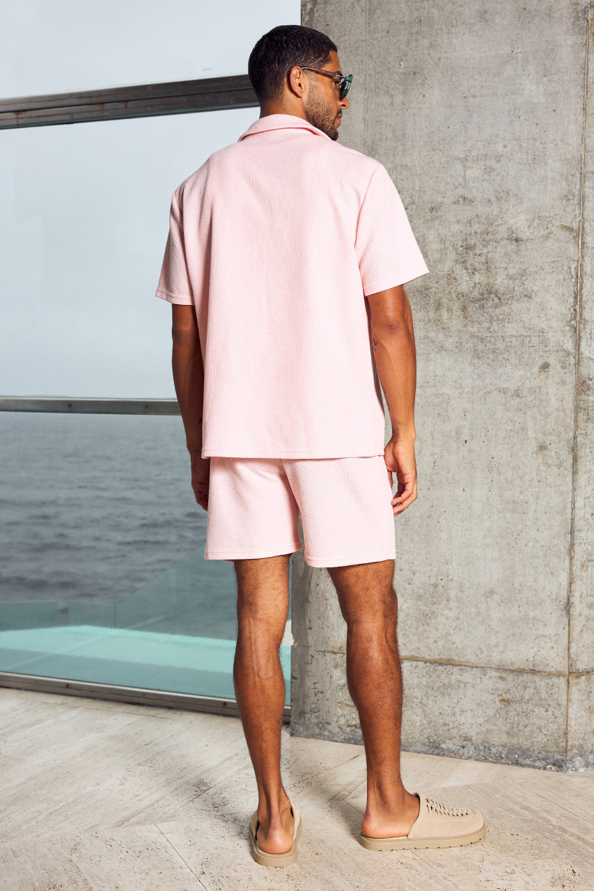 LOGAN SHORT SLEEVE SHIRT - PINK