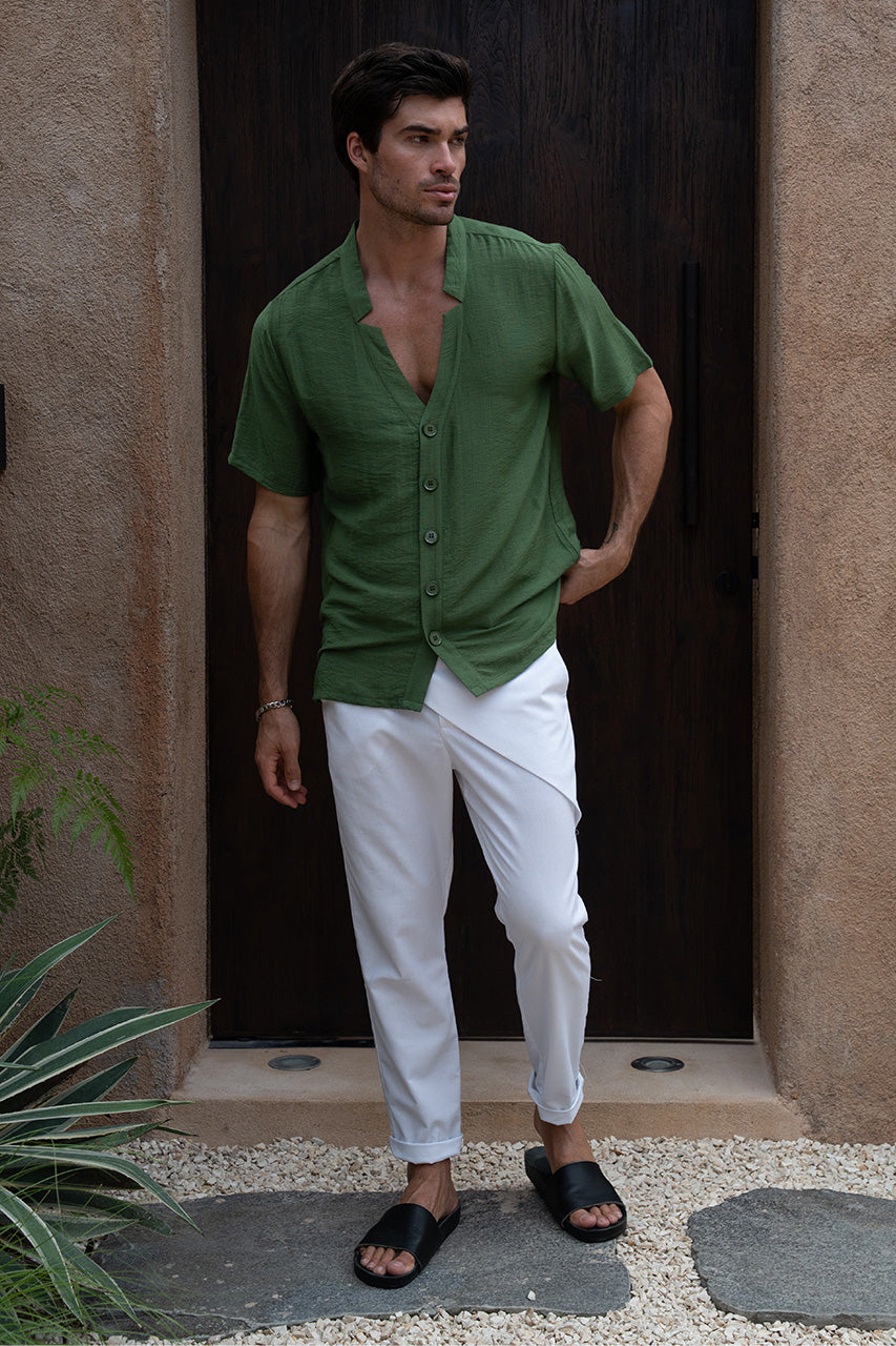 LUCA SHIRT - KHAKI - LUCASHIRTKHAKI-MARCELOPANTWHITE