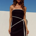 LUNA STRAPLESS MINI DRESS - BLACK