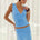 LUNE V-NECK TOP - AZURE