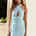 LUSH CROSS OVER HALTER MINI DRESS - SKY BLUE